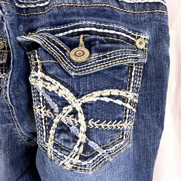 WallFlower Maternity Blue Jeans Size medium Denim embellished pocketsCloe - Picture 11 of 15